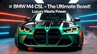 The BMW M4 CSL isn&rsquo;t just fast&mdash; it&rsquo;s a statemen 🏁🔥Pure carbon, pure power, pure passion! 💨💚#BMWM4CSL