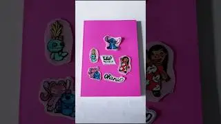 Lilo & Stitch Stickers | No Printer Needed! Cute Craft Idea with Paper & Tape | Budget-Friendly DIY
