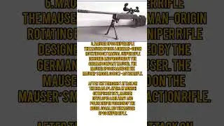 6. Mauser SP66 Sniper RifleThe Mauser SP66 is a german-origin rotating bolt #g&uuml;ndem #army #gaming