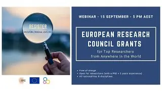 Webinar: European Research Council Grants for Top Researchers from Anywhere in the World