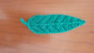 Crochet leaf for toran part 1.