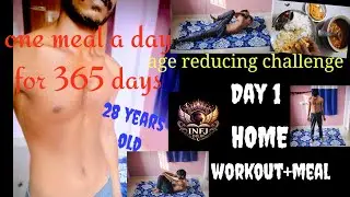 #age reducing challenge@DAY 1#28 years Age#one meal a day for365days#workout+meal#how#fitness#food