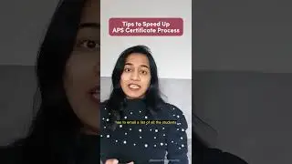 Tips to process APS Certificate faster