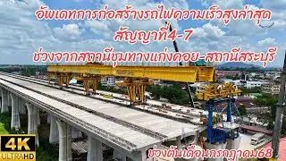 อัพเดทการก่อสร้างรถไฟความเร็วสูงล่าสุดสัญญาที่4-7ช่วงจากสถานีชุมทางแก่งคอยถึงสถานีสระบุรี4กรกฎาคม68