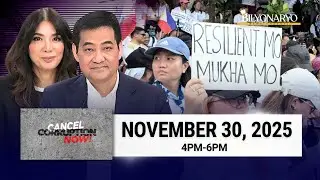 Cancel Corruption Now: A Bilyonaryo News Channel Special Coverage | November 30, 2025 - 4PM - 6PM