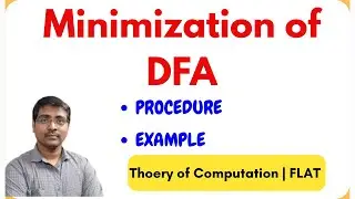 1.11 MINIMIZATION OF DFA WITH EXAMPLES | DFA MINIMIZATION STEP BY STEP |  TOC | FLAT | EXAMPLES-1