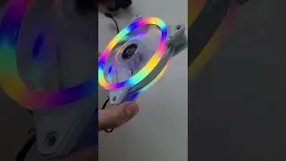 Вентилятор 120 мм c подсветкой RGB прозрачный белый бесшумный для ПК