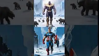 Thanos vs captain America vs thor vs(iron man,wanda,ms marvel,Deadpool,hulk,).   #shorts