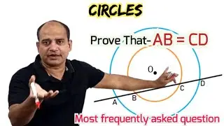If a line intersects two concentric circles with centre O at A, B, C and D, prove that AB = CD