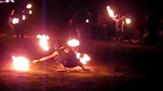 Rob Horner with 2 fans + contact staff @ Fire Drums 2010