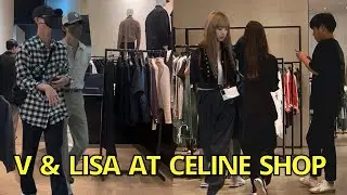 Taehyung & Lisa Spotted Shopping at Celine Store in Paris before Fashion Show BTS Blackpink v jimin