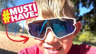 DUCO Kids Sports Sunglasses &ndash; UV400 Youth Baseball & Cycling Shades, Lightweight Wrap-Around Design