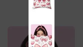 Cute Pink Bow Decorative Pillow with Inspirational Message