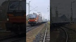 383 223 Budamar Vectron tehervonattal indul Balatonfenyvesről #vectron #budamar #tehervonat