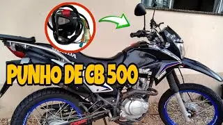 COMO INSTALAR PUNHO DE CB 500 NA BROS (qualquer moto)