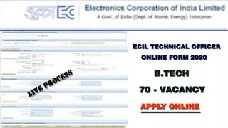 How to apply ECIL technical Officer Online Application Form Fill  in Telugu#ECIL2020||TrendyTech24x7