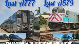 Farewell to Amtrak A777 and A579! More Trains in Carlsbad Village and Tamarack Ave.!