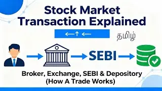 1.2 - Stock Market Transaction Explained: Broker, Exchange, SEBI & Depository (In Tamil) 🤝🏛️