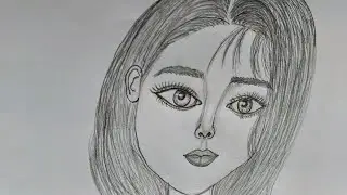How to draw beautiful short hair styles girl #ruchikaartcreation #drawing #easyartlover #viralvideo 