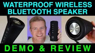 Wireless Waterproof Speaker Portable 16W Rugged Bluetooth Review Demo by Miatone