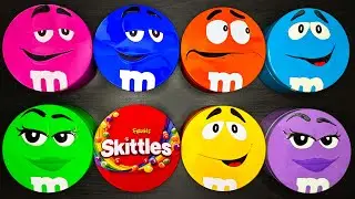 Satisfying Video | Amazing Unpacking Funny Tins with Rainbow Skittles and Yummy M&M'S Candy ASMR