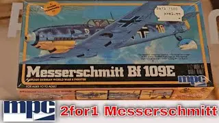 | РАСПАКОВКА | Винтажный набор MPC Messerschmitt BF-109E в масштабе 1/72, артикул 1-4006 | Из бол...