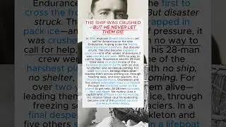 THE MAN WHO KEPT 28 MEN ALIVE IN ANTARCTICA