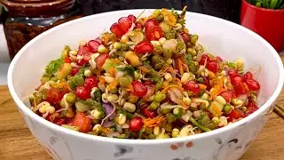 Healthy Green Moong Sprouts salad | Weight Loss Salad Recipe | High Protein Salad |