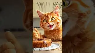 The Chef Cat Bake Cake #catworld #catvideos #cat #catmotion  #shorts #shortsfeed #shortsviral