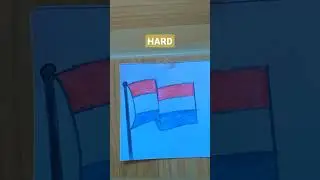 Drawing Netherlands Flag Easy Normal Hard #265 #Shorts