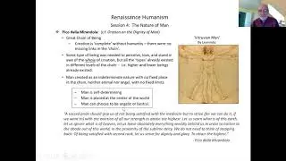 Renaissance Humanism Class #4 - The Nature of Man: Pico della Mirandola, Machiavelli, da Vinci