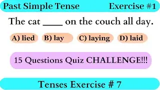 Tenses Exercise # 7 | Simple Past Tense | Past Indefinite | English Quiz | Tenses Quiz