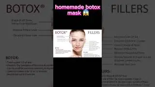 homemade botox mask |#shorts #youtube #botox
