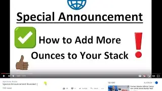 How To Add More Ounces To Your Stack - Mr Vegiita Special Announcement