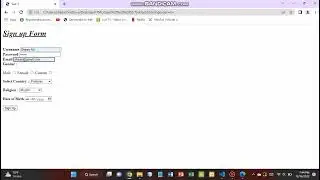 Sign Up Form in VS Code with the help of HTML
