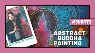 #shorts Abstract Buddha Painting/ Acrylic painting/ Huge Canvas Art #youtubeshorts #viralshorts