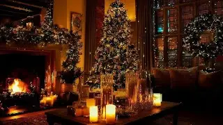 Relaxing Winter Cafe Ambience with Fireplace and Calm Jazz