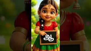 Tamil Uyir Ezhuthukal &ndash; ஆ | தமிழ் உயிர் எழுத்து | Kids Learning Short @AuvaiPoongaa