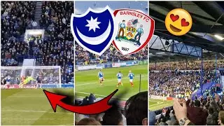 90TH MINUTE EQUALISER + 2 GOAL DISALLOWED & FANS KICKED OUT/ Portsmouth Vs Barnsley Vlog!
