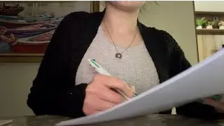 Asmr-Strict teacher grading papers in class 