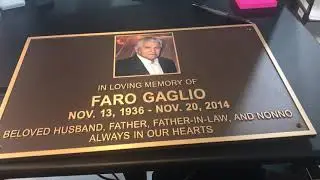 Review of a memorial raised letter bronze casting plaque with full color photo. #12hourawards