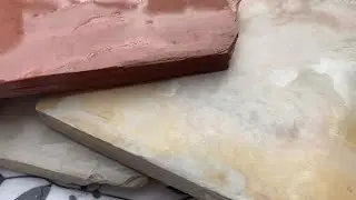 Red and white shale stone cleaning video