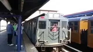 NYC Subway: R1-9s Leaving Brighton Beach