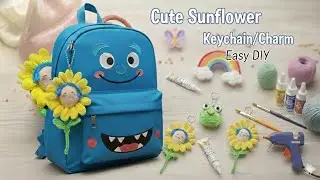 🌻Cute Sunflower Keychain Charm/ Easy DIY/ Craft Tutorial /DIY accessories /Handmade gift ideas🌻