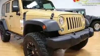 Lifted 2014 Jeep Wrangler Unlimited For Sale~Sand Dune~XD Wheels~Navigation~Converse Interior