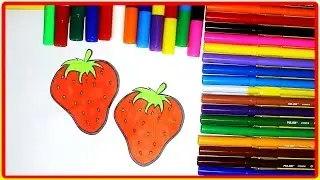 Strawberry Coloring Page Video for Children Learn Colors for Children - Strawberry Coloring Book