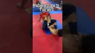 Toe Hold Counter against Opponent Turn Backward to Defend Achilles Lock #shorts #bjj
