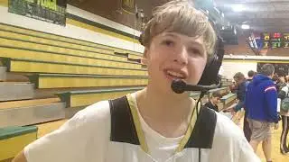 Talking to Graham Kovorik and John Ross Adcox from the St. Pius X Middle School Boys Basketbal Team.