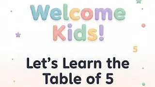 Table of 5 | Multiplication Table for Kids | Fun Maths #kids #mathstricks 