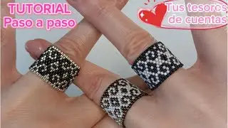 Tutorial anillo elegante / peyote impar /patrón en 19 pasos / muy fácil